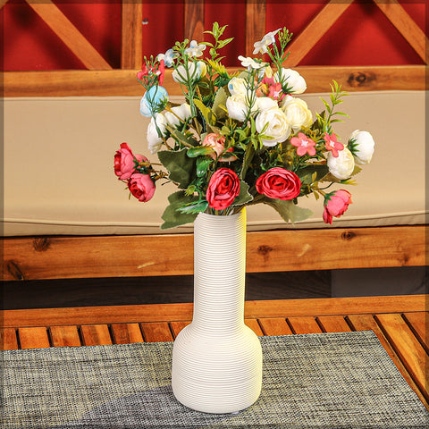 Large white floor vase for modern interiors