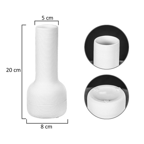 Tall white vase for floral arrangements