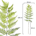 Lifelike artificial fernleaf stem for greenery displays