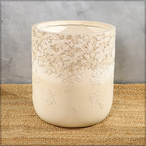 Magnesium Oxide Round Maple Leaf Design Planter