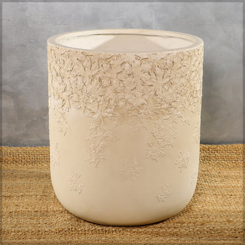 Magnesium Oxide Round Maple Leaf Design Planter