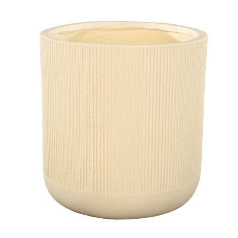 Magnesium Oxide Round Ribbed Planter