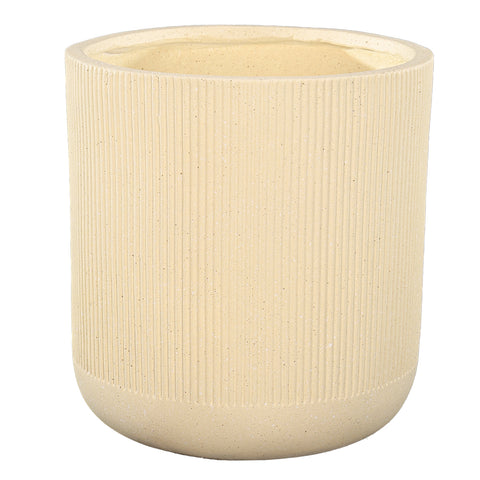 Magnesium Oxide Round Ribbed Planter