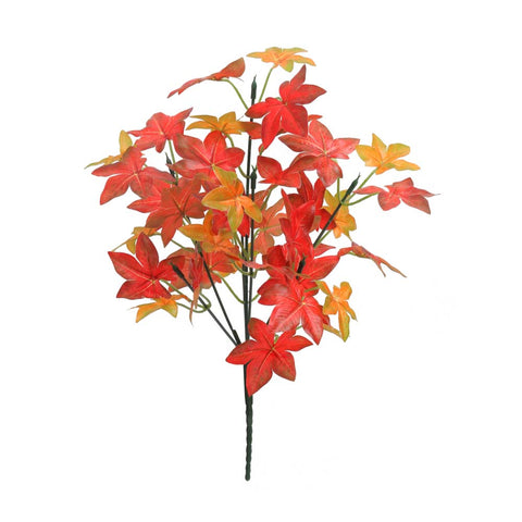 Artificial maple leaf fake bush for office decoration