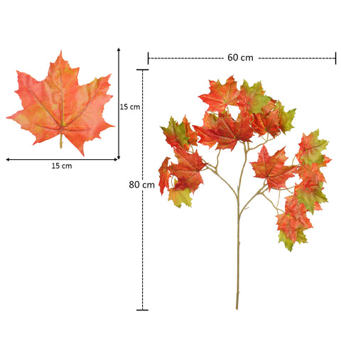 Artificial Maple Leaf Branch