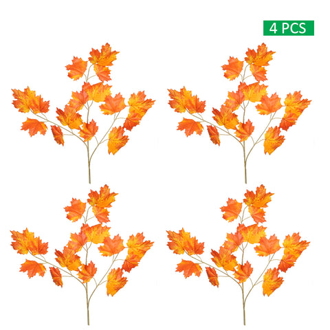 Faux maple leaves for autumn-themed decor