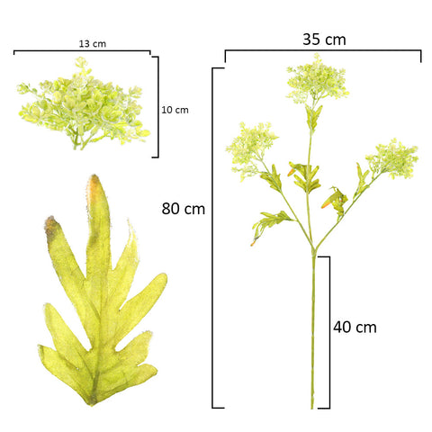 2pcs Artificial Meadowsweet Flower