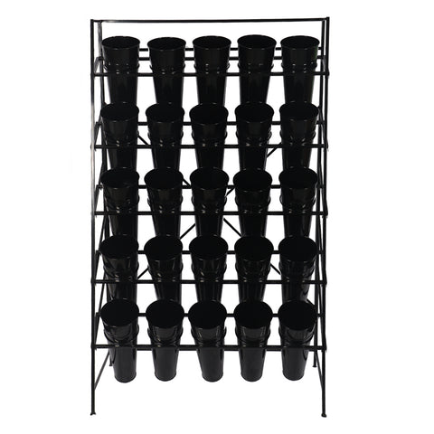 Metal Flower Shelf with 25pcs Buckets