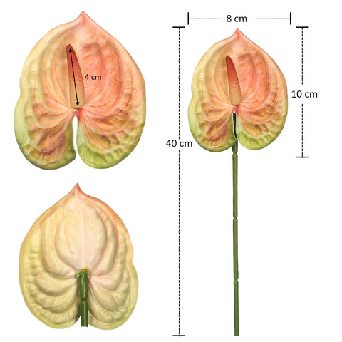 6pcs Artificial Mini Anthurium Flower