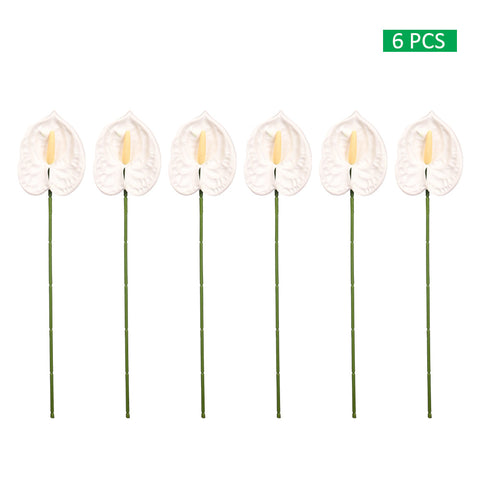 6pcs Artificial Mini Anthurium Flower