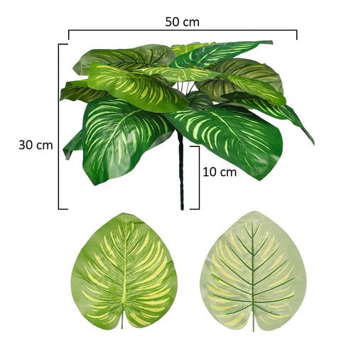 Faux calathea plant for adding greenery to small spaces