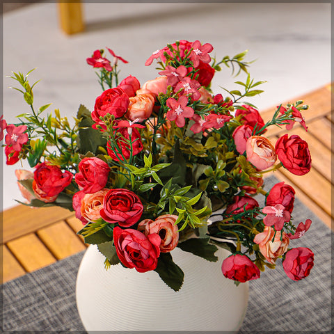 3pcs Mini Artificial Peony Flowers