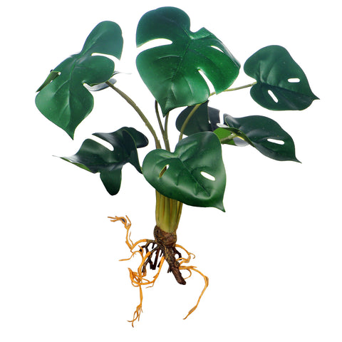 Artificial mini monstera plant for small spaces