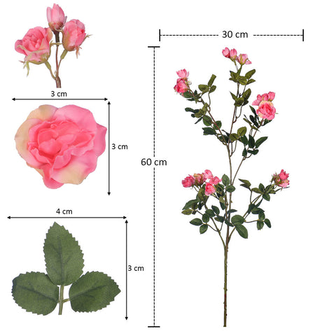 2pcs Artificial Mini Rose Flower Stem