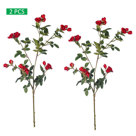 2pcs Artificial Mini Rose Flower Stem