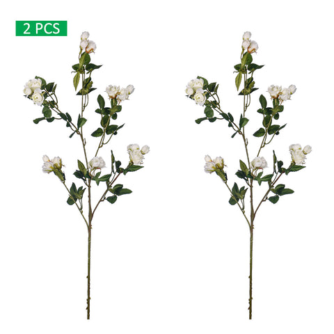 2pcs Artificial Mini Rose Flower Stem