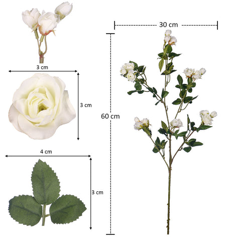 2pcs Artificial Mini Rose Flower Stem