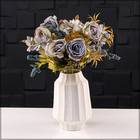 2pcs Artificial Mini Rose Flower with Filler Bunch