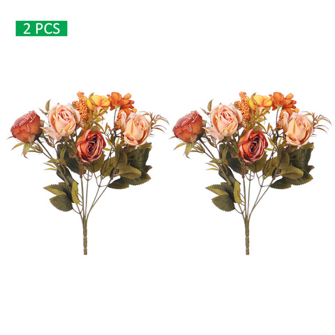 2pcs Artificial Mini Rose Flower with Filler Bunch