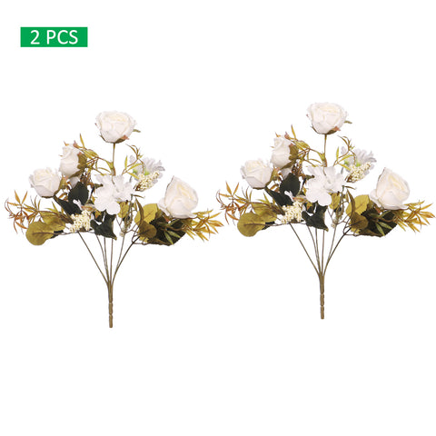 2pcs Artificial Mini Rose Flower with Filler Bunch