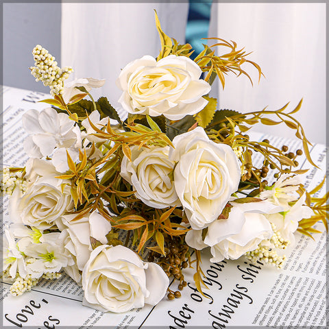 Artificial Mini Rose Flower with Filler Bunch