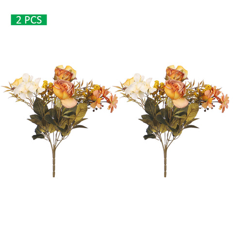 2pcs Artificial Mini Rose Flower with Filler Bunch