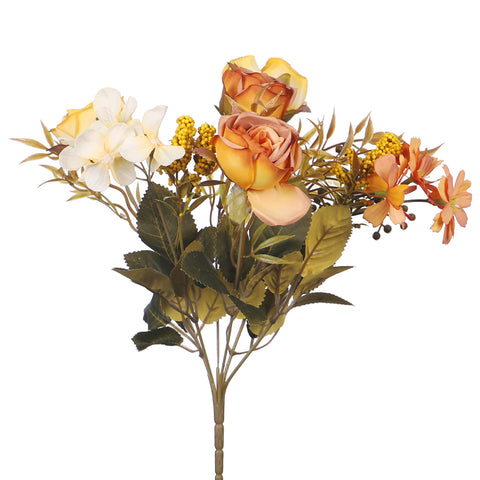 Artificial Mini Rose Flower with Filler Bunch