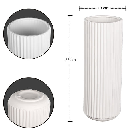 White Nordic Design Ceramic Vases