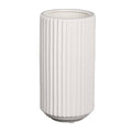 Decorative white stone-shaped ceramic vase