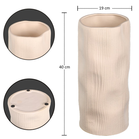 Decorative pottery vase with a sleek design