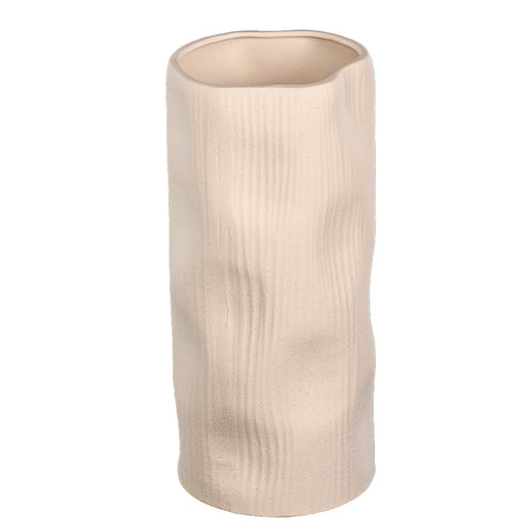 Stylish cream ceramic vase for contemporary decor