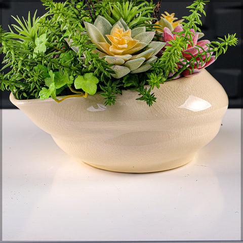 Modern Styles Cream Ceramic Vase