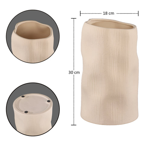 Modern design cream ceramic vase