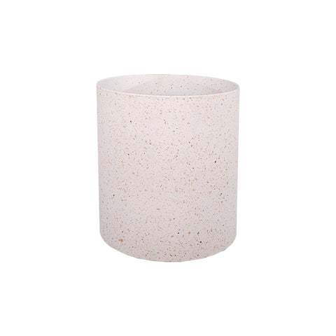 White plastic plant pot