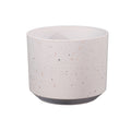 New white round plastic planter pots