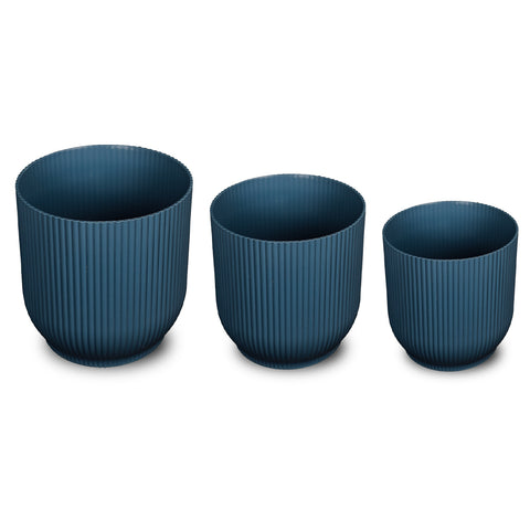 Modern rib design plastic pot set