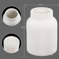 Minimalist white ceramic vase for table centerpieces