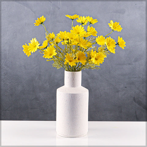 Modern rustic ceramic vase for home decor with textured design