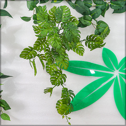 Artificial monstera leaves garland