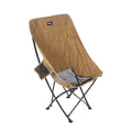 Comfortable chair with cup holder for camping