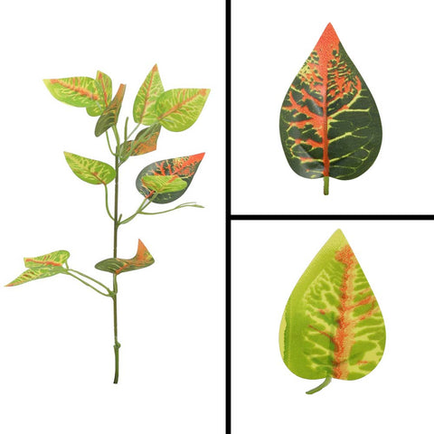 Artificial croton bush for living room decoration