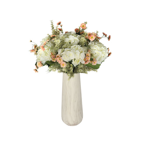 Silk Artificial Hydrangea Flowers White