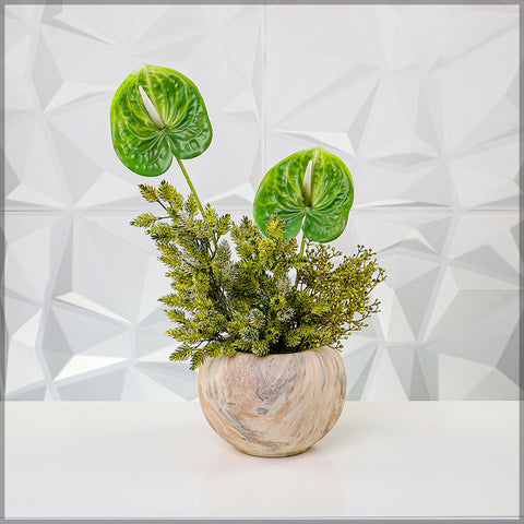 Green Anthurium Flower Arrangement