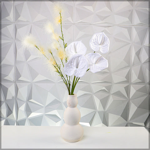 White Color Anthurium Flower Arrangement