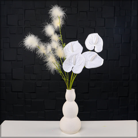 White Color Anthurium Flower Arrangement