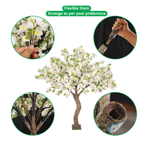 Realistic artificial cherry blossom tree for indoor use