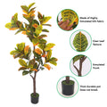 Lifelike croton plant with detailed design for vibrant decor