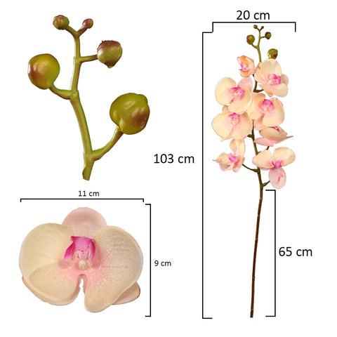 2pcs Nearly Natural Artificial Orchid Flower