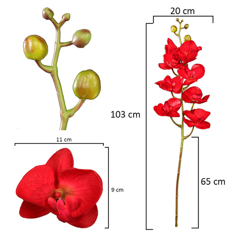 2pcs Nearly Natural Artificial Orchid Flower