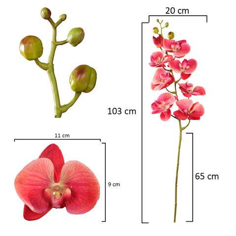 2pcs Nearly Natural Artificial Orchid Flower